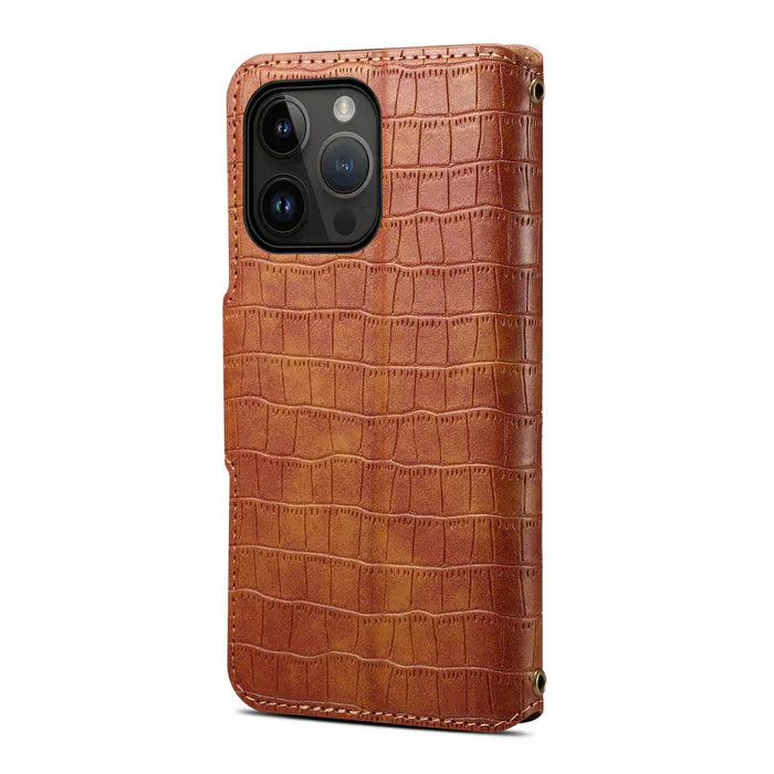 Pouzdro na iPhone s aligátorem a řemínkem