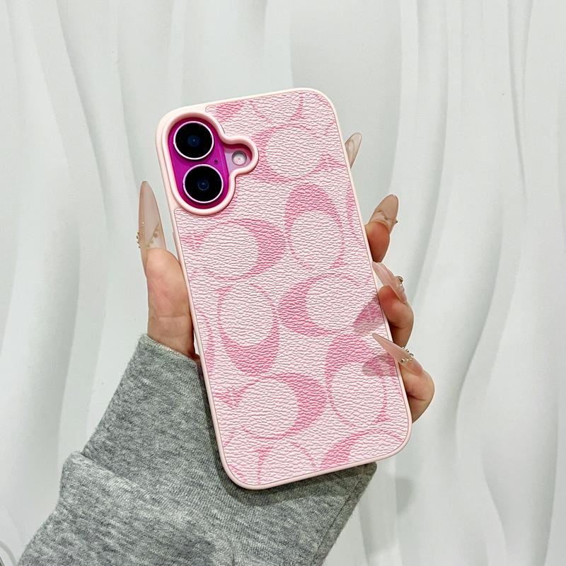 Funda protectora para iPhone con textura de cuero suave