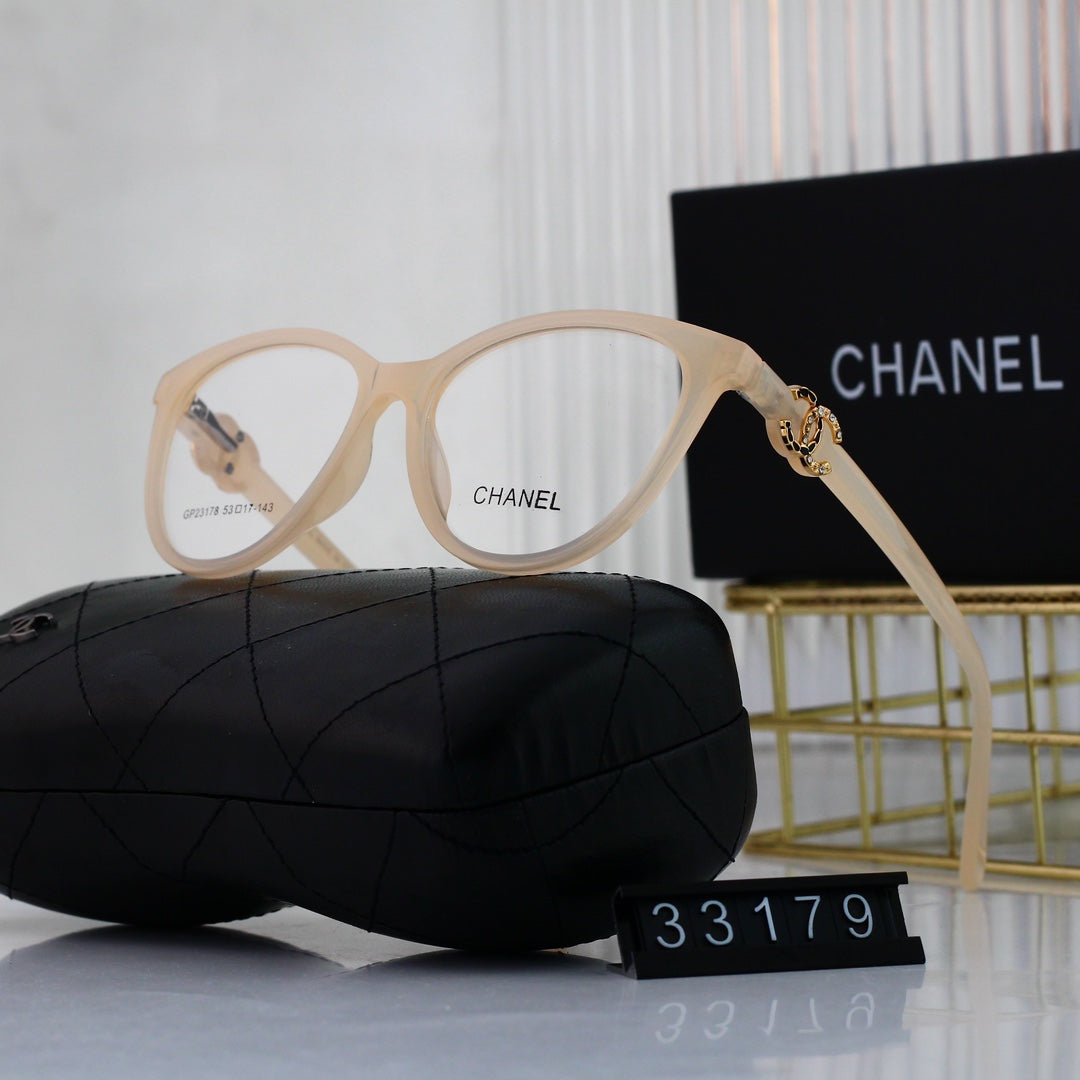 Cat-Eye Diamond Metal Logoglasögon