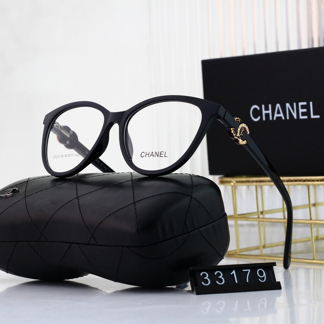 Cat-Eye Diamond Metal Logoglasögon