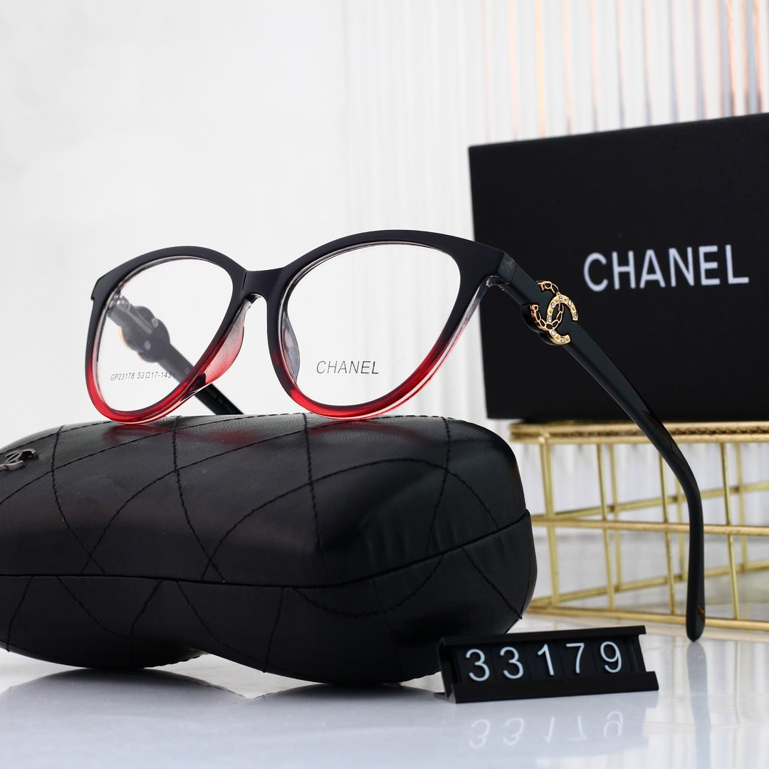 Cat-Eye Diamond Metal Logoglasögon