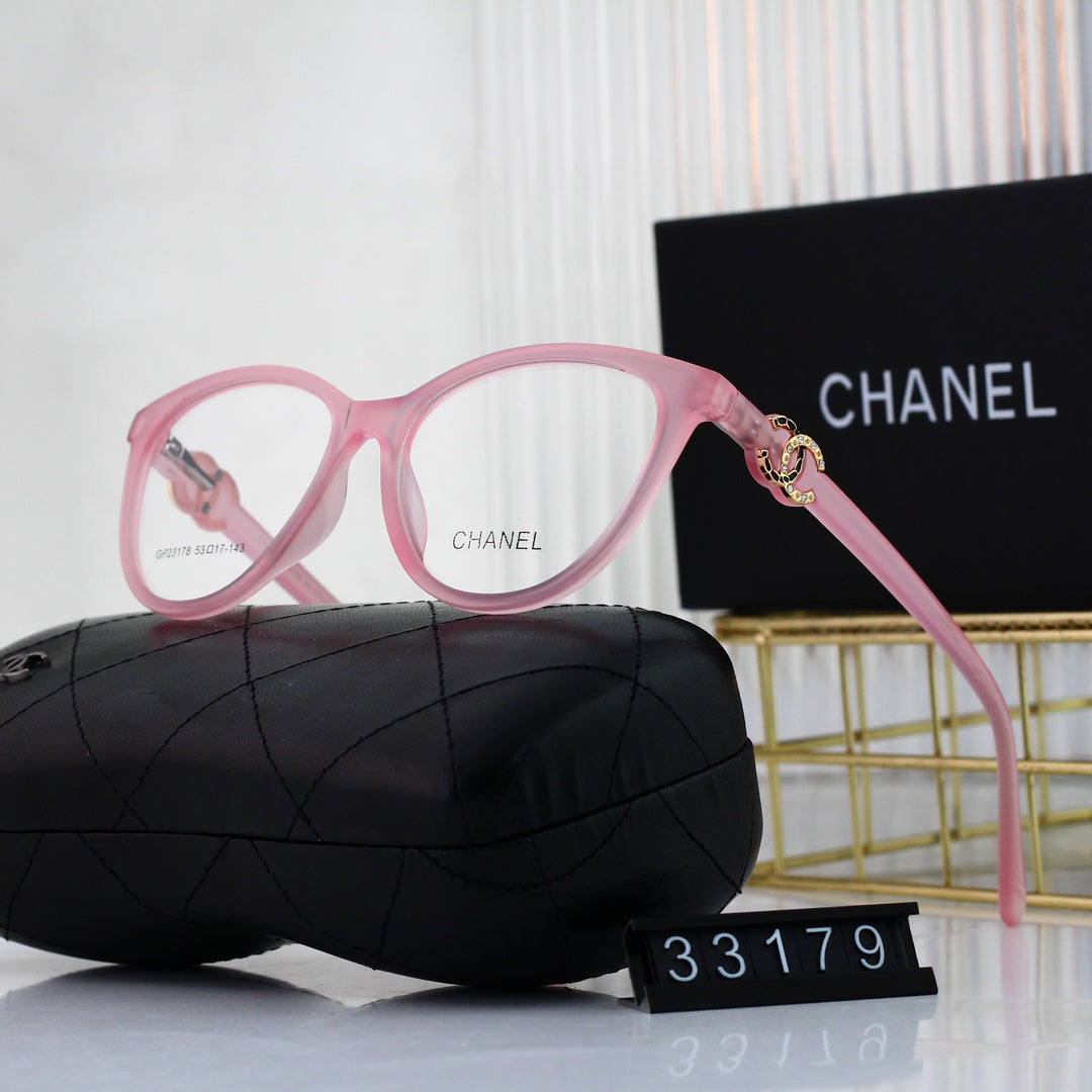 Cat-Eye Diamond Metal Logoglasögon