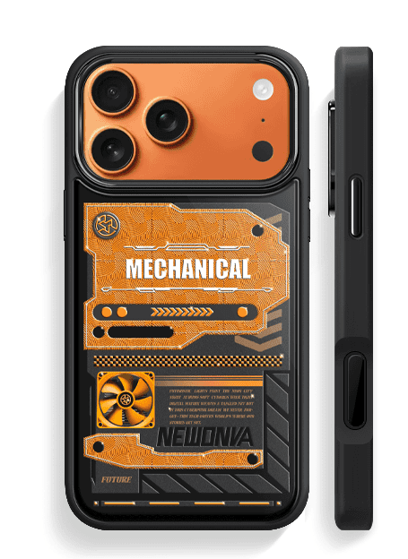 Pozlaćena mat magnetna cyber-mehanička maska ​​za iPhone