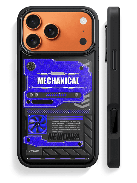 Pozlaćena mat magnetna cyber-mehanička maska ​​za iPhone