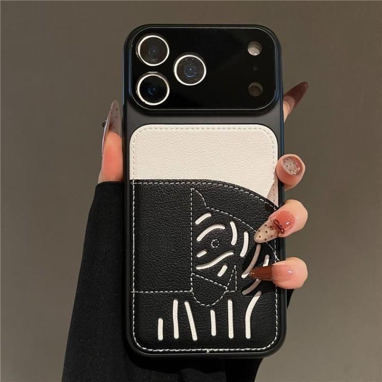2026년 신규 프리미엄 가죽 카드 슬롯 iPhone 케이스 - 말의 해 한정판