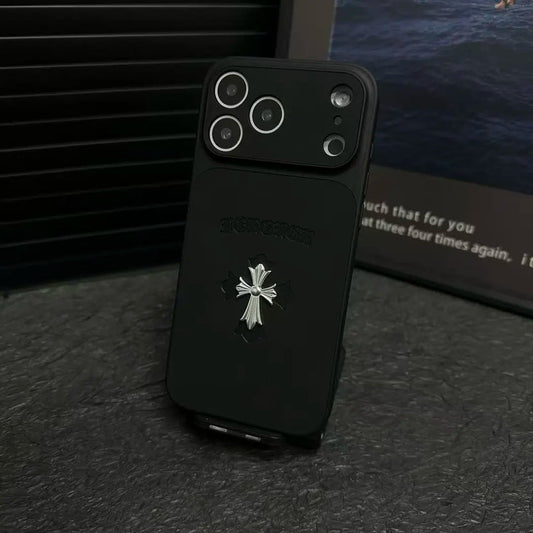 Chrome Hearts Cross -nahkainen iPhone-kotelo