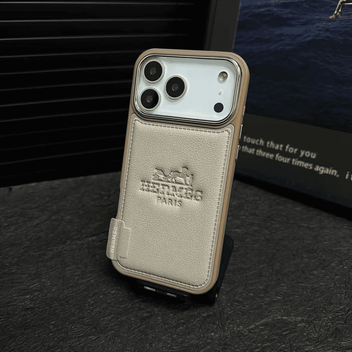 Luksus Læder Flip Case – Premium Lens Protection