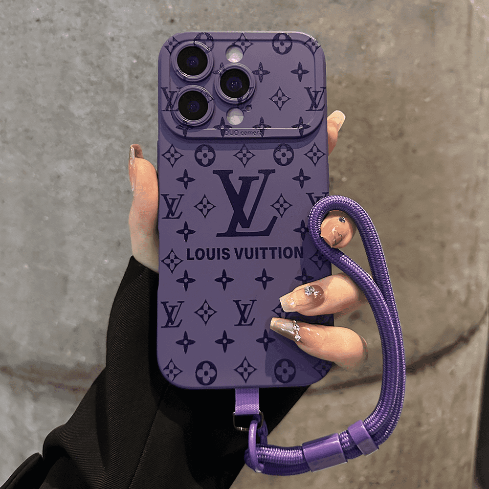 Luksus præget mønster IPhone etui med aftagelig håndledsrem