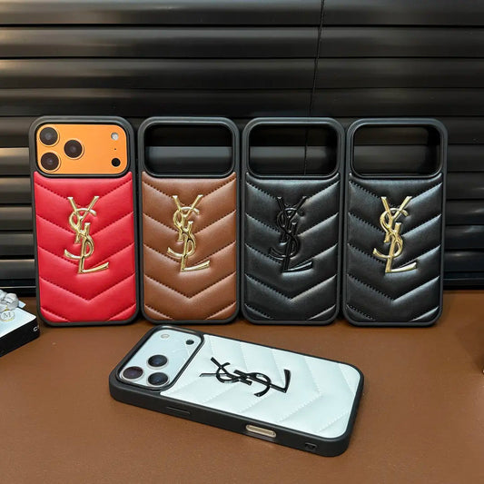 Husă de lux pentru iPhone din piele matlasată — Husă de protecție subțire rezistentă la șocuri