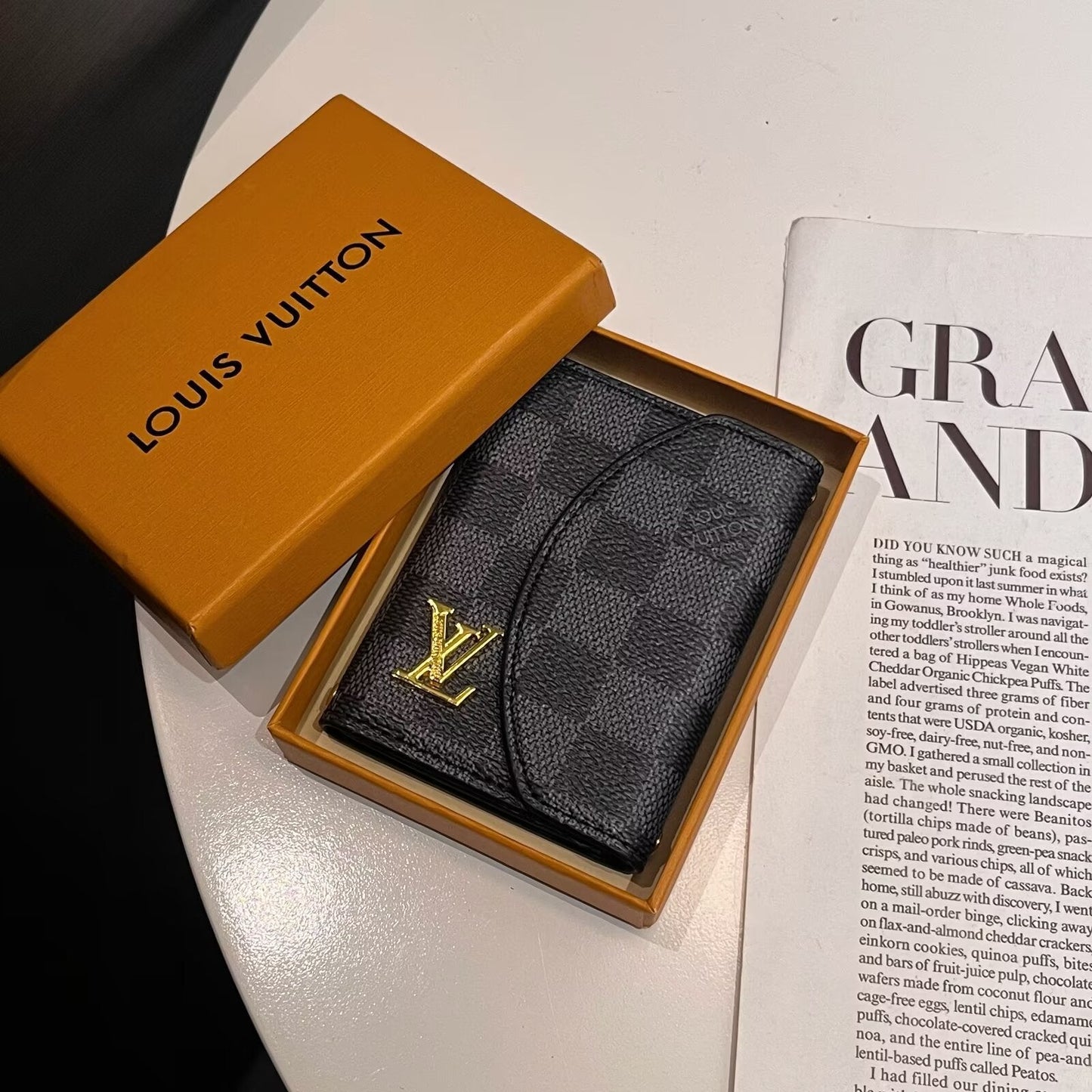 مجموعة المحفظة المدمجة الفاخرة المستوحاة من حرف GG