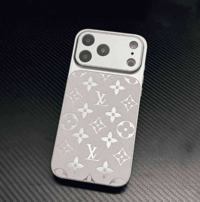 Monogram Embossed Leather-Finish iPhone Case