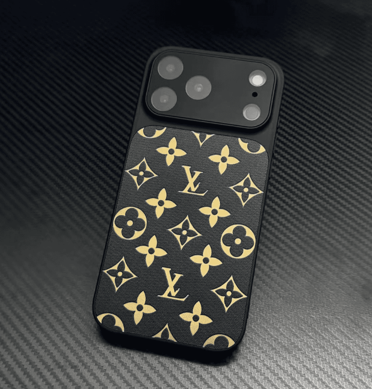 Monogram Embossed Leather-Finish iPhone Case