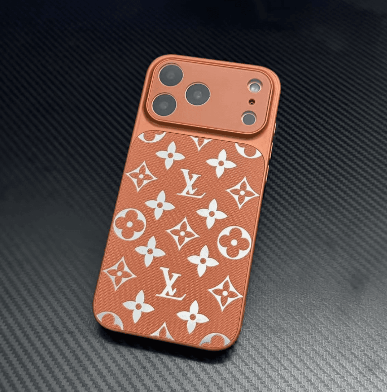 Monogram Embossed Leather-Finish iPhone Case