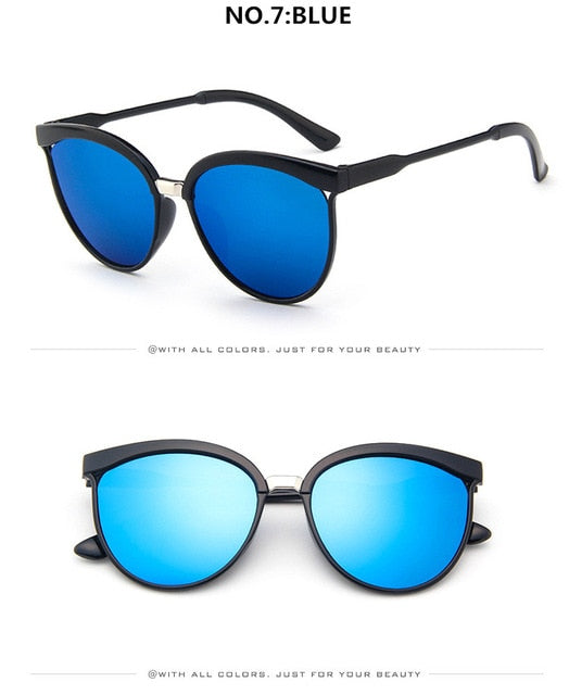 Cat Eye Brand Designer aurinkolasit Naisten Ylelliset Muoviset aurinkolasit Klassiset Retro Ulkoilulasit Oculos De Sol Gafas