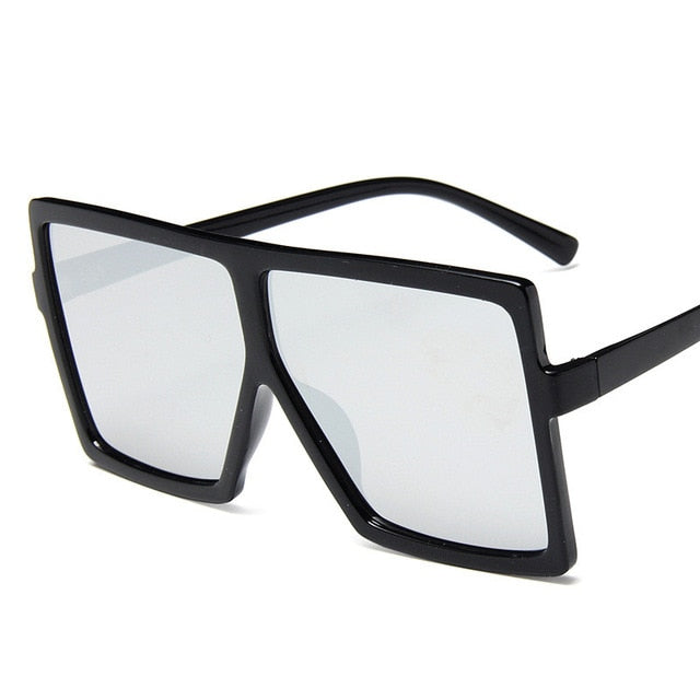 Muoviset Ylisuuret Naisten Aurinkolasit Neliön muotoiset Suunnittelija Isokehykset Aurinkolasit Naisille UV400 Aurinkolasit oculos masculino