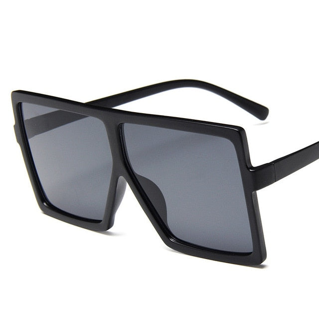 Muoviset Ylisuuret Naisten Aurinkolasit Neliön muotoiset Suunnittelija Isokehykset Aurinkolasit Naisille UV400 Aurinkolasit oculos masculino