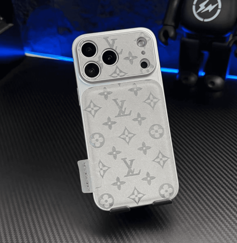 Monogram Textured Leather iPhone Case: Minimalist Premium Design