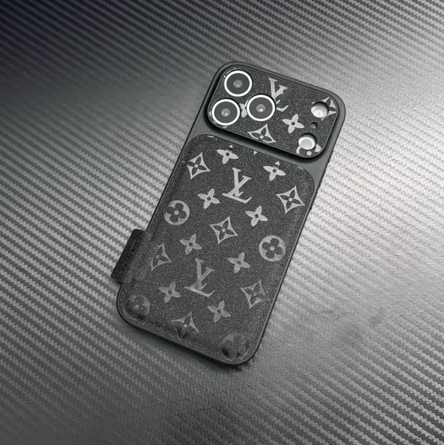 Monogram Textured Leather iPhone Case: Minimalist Premium Design