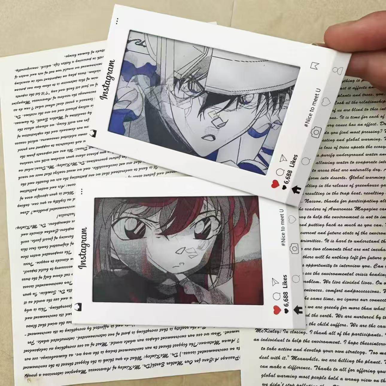 명탐정 코난 카이토 키드 & 하이바라 아이 그래피티 다이나믹 3D 렌티큘러 카드