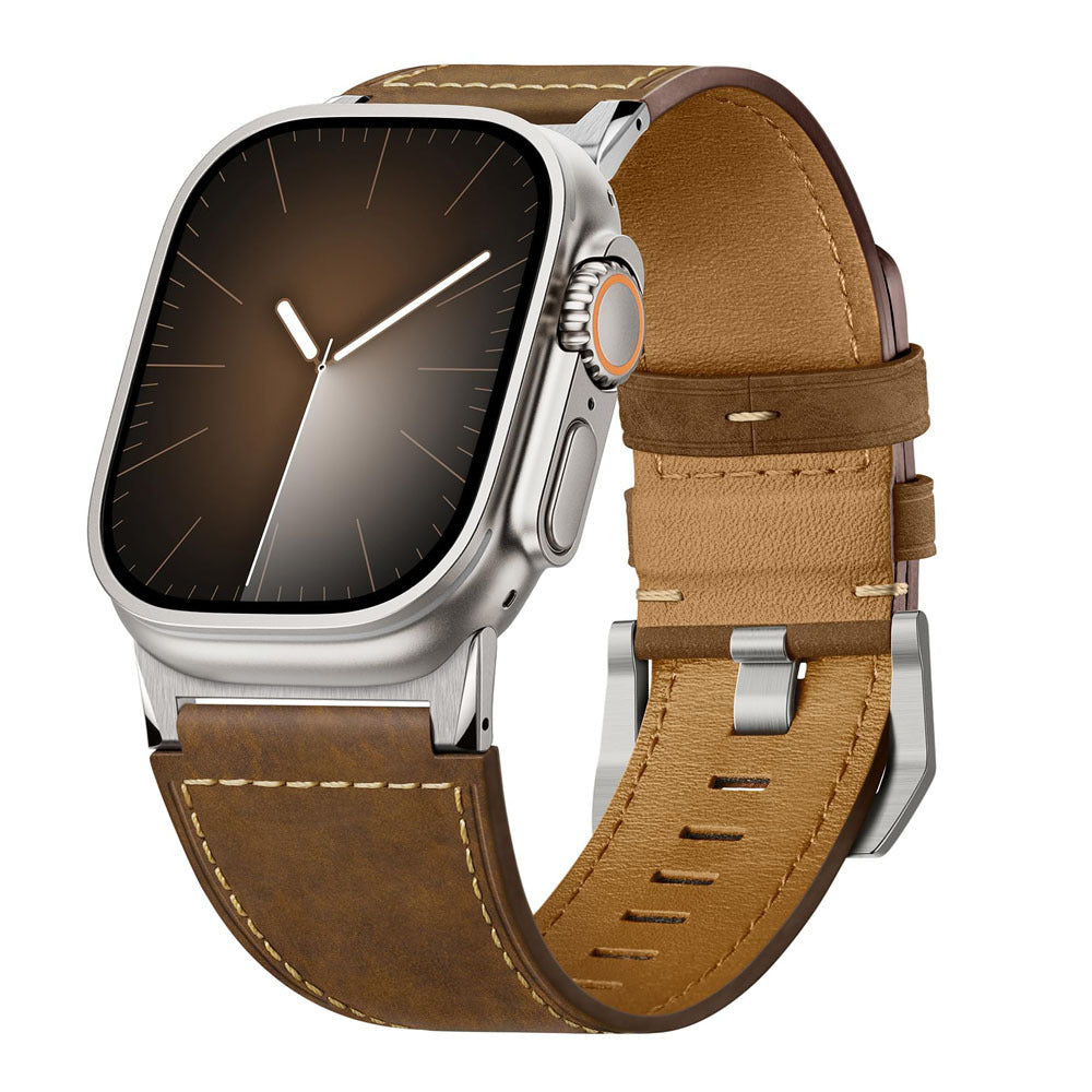 Bracelet Apple Watch Ultra en cuir véritable