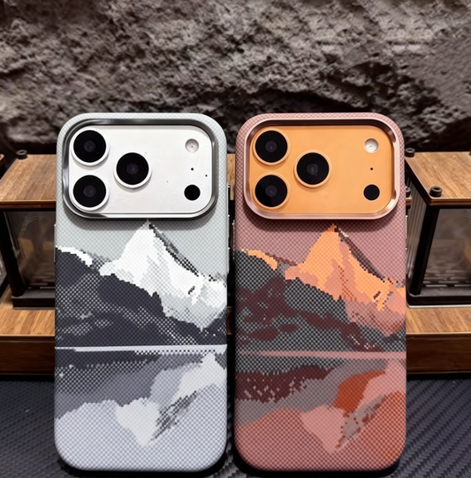 Futrola od ugljičnih vlakana s magnetskim planinskim krajolikom za iPhone