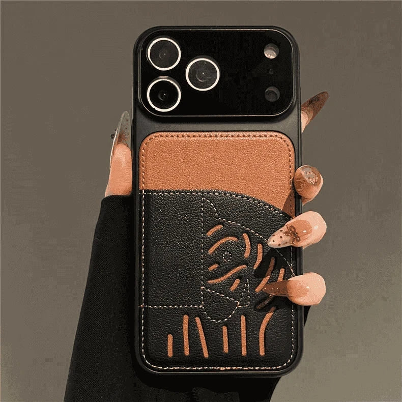 2026년 신규 프리미엄 가죽 카드 슬롯 iPhone 케이스 - 말의 해 한정판