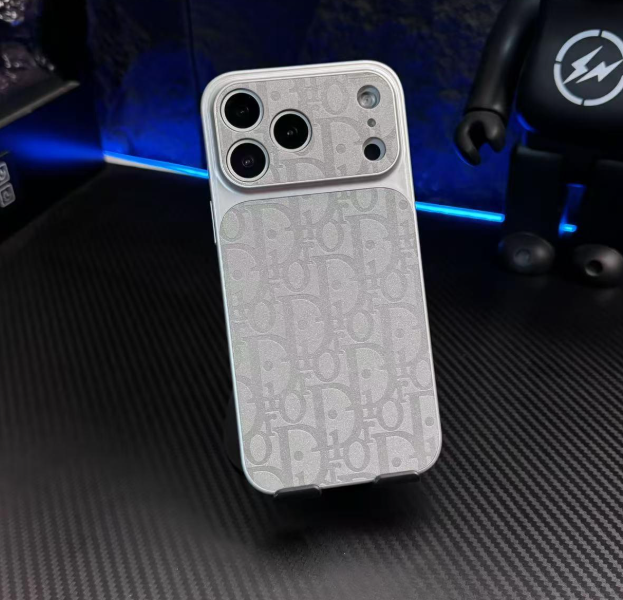 Embossed Monogram Leather-Finish iPhone Case