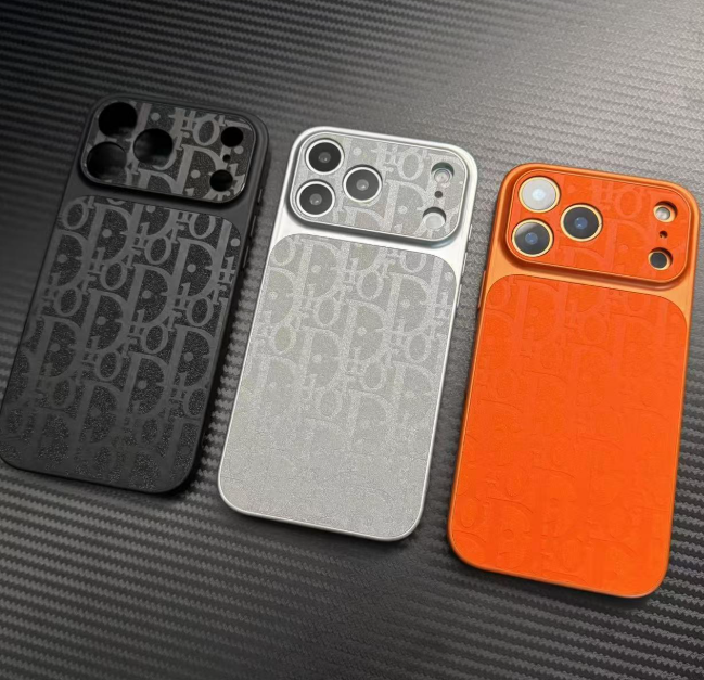 Embossed Monogram Leather-Finish iPhone Case