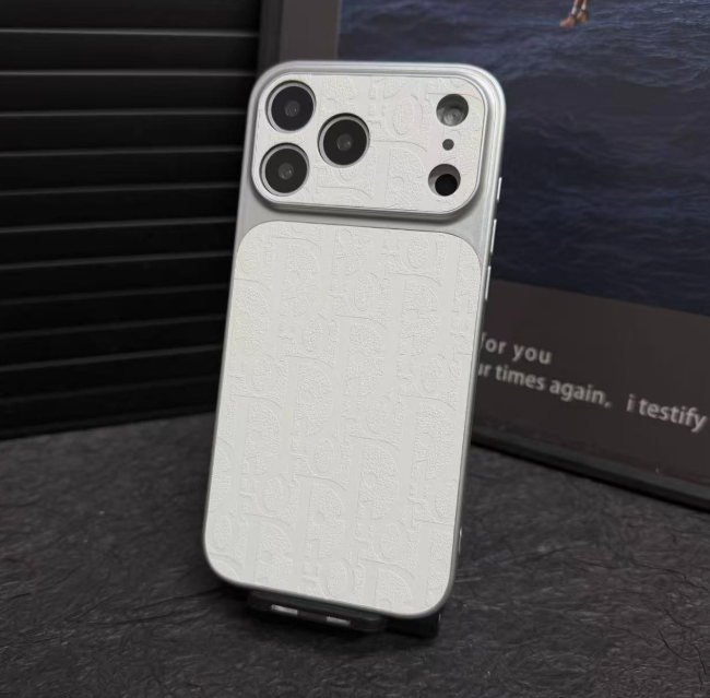 Embossed Monogram Leather-Finish iPhone Case